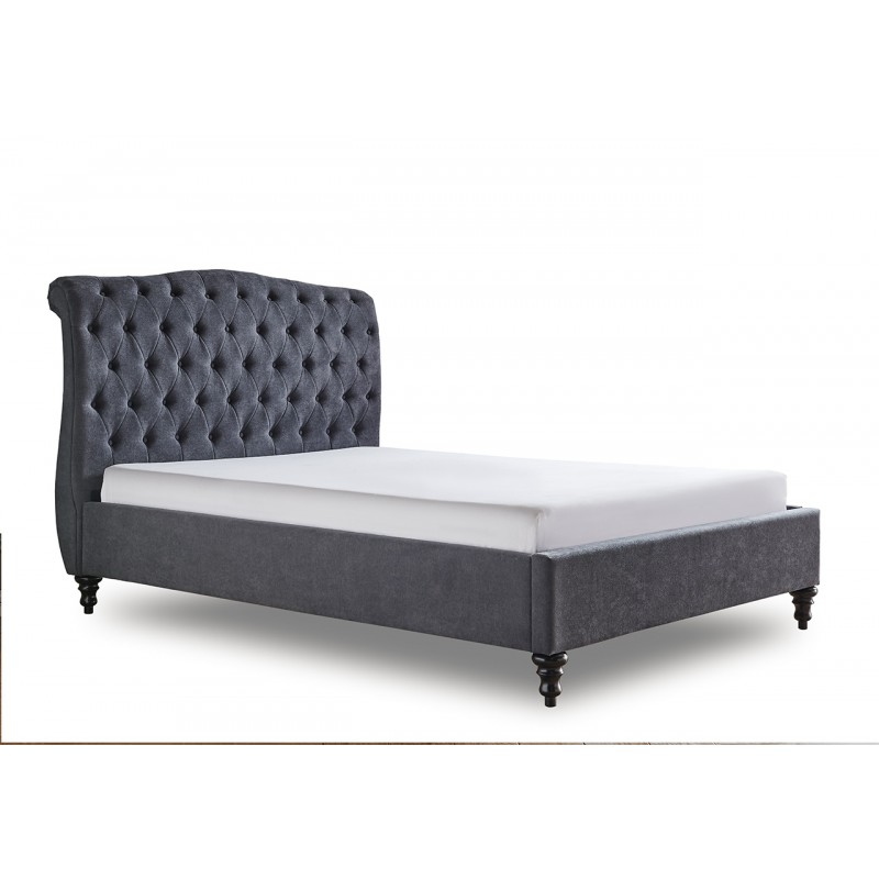 LL Rosa Dark Grey 4ft6 Double bed Frame